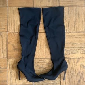 Halston heritage black thigh high boots